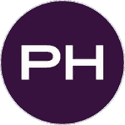 PH' is written in white inside a dark purple circle, representing Peel Hunt.