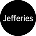 Jefferies' is written in white inside a black circle.