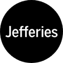 Jefferies' is written in white inside a black circle.